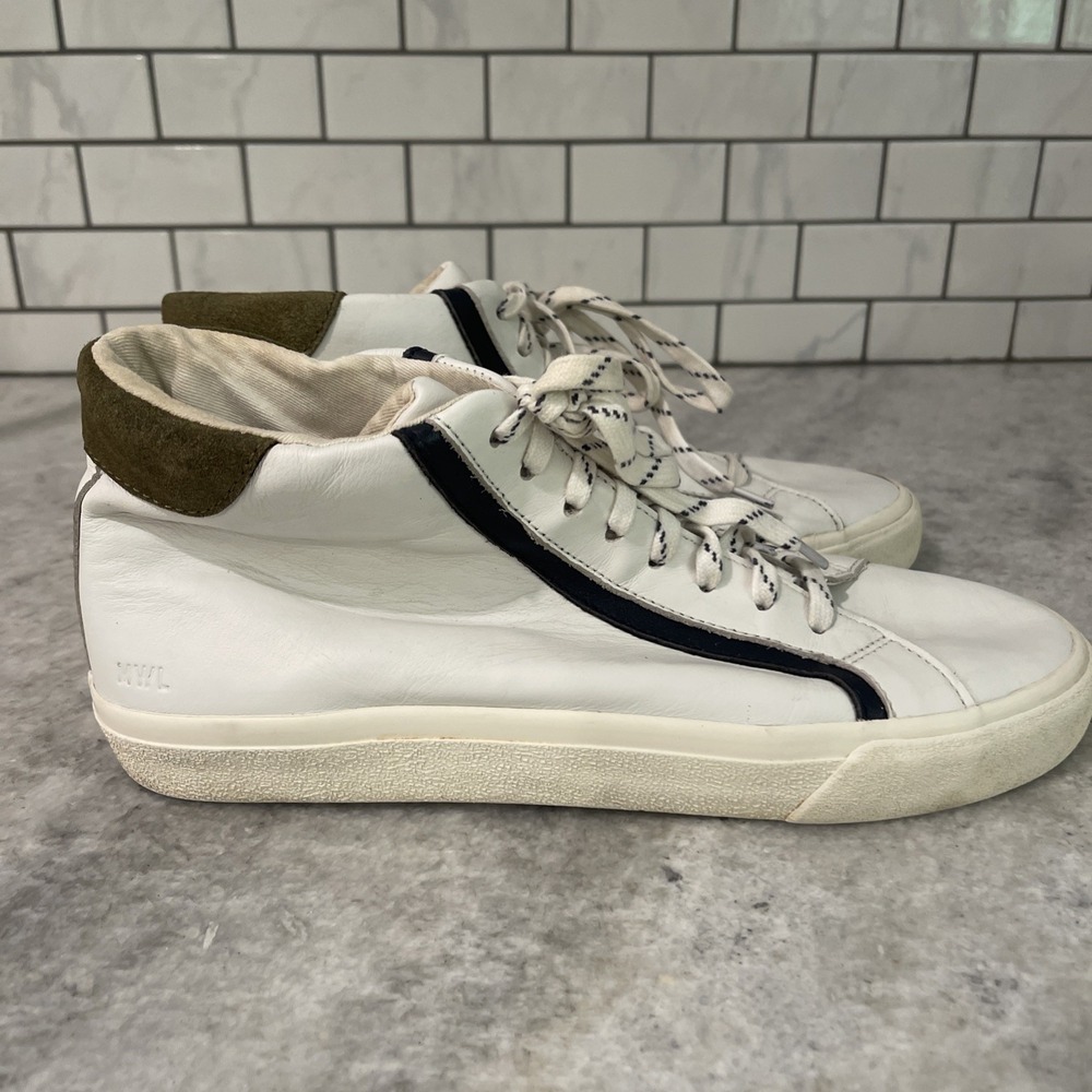 Madewell Sneakers Shoes Womes Size 9 White High Top Sidewalk Leather Urban Boho